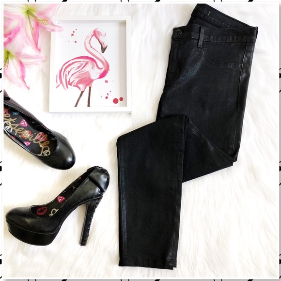 J Brand Denim - J Brand 901 Super Skinny Jeans Coated Steal Black